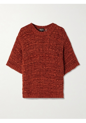 Loro Piana - Open-knit Silk Top - Red - x small,small,medium,large,x large