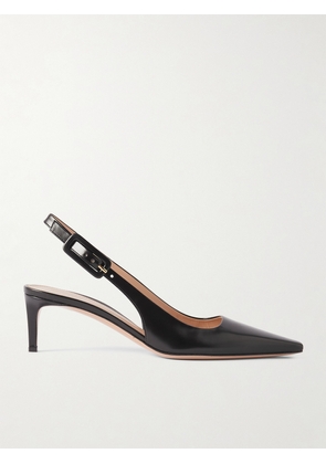 Gianvito Rossi - Lindsay 55 Leather Slingback Pumps - Black - IT35,IT36,IT36.5,IT37,IT37.5,IT38,IT38.5,IT39,IT39.5,IT40,IT40.5,IT41,IT41.5,IT42