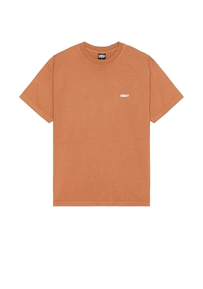 Obey Bold 3 Tee in Peach. Size S.