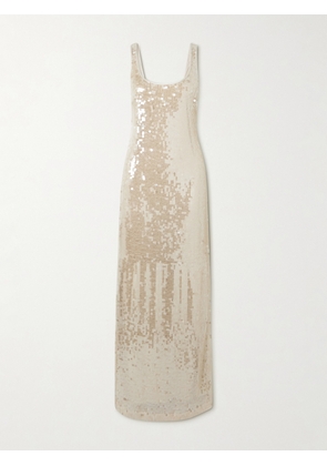 SIMKHAI - Bex Sequined Tulle Maxi Dress - Gold - US00,US0,US2,US4,US6,US8,US10,US12