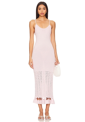 PEIXOTO Nora Knit Dress in Blush. Size L, S, XL, XS.