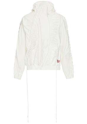 Reebok x Kanghyuk Hooded Jacket in White. Size M, S, XL/1X.