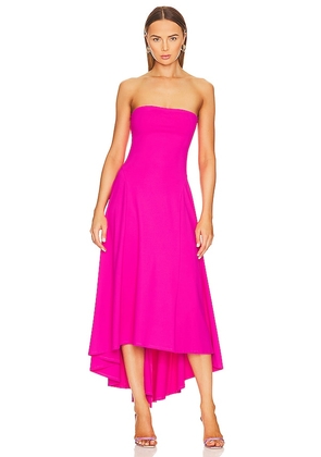 Susana Monaco High Low Strapless Dress in Fuchsia. Size S, XL, XS.