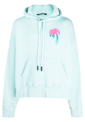 Palm Angels I Love PA print hoodie - Blue
