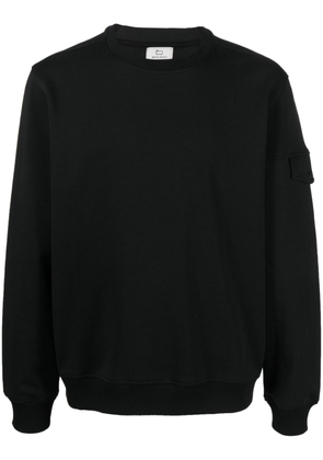 Woolrich logo-print fleece sweatshirt - Black