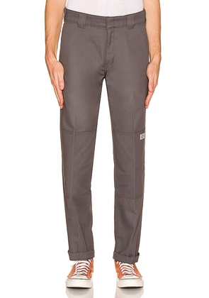 Dickies Flat Front Double Knee Straight Leg Pant in Grey. Size 36.