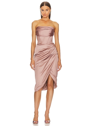 Bardot Jamila Corset Dress in Blush. Size 2.