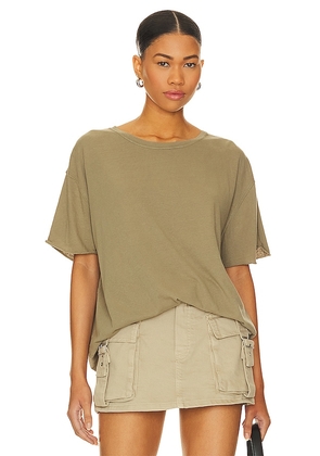 Free People x We The Free Nina Tee in Olive. Size S.