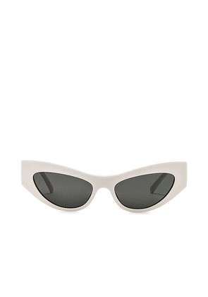 Dolce & Gabbana Cat Eye Sunglasses in White.