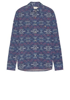 Faherty Legend Sweater Shirt in Blue. Size M.