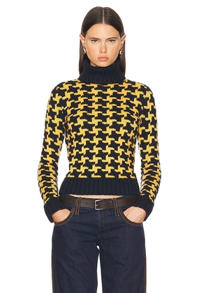 FWRD Renew Celine Knit Turtleneck Sweater in Yellow. Size .