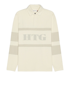 Honor The Gift A-spring Oversized Rugby in Cream. Size S, XL/1X.