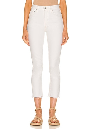 Citizens of Humanity Charlotte Crop High Rise Straight in Aspenn - White. Size 31 (also in ).