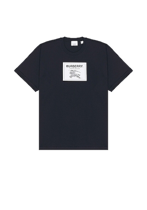 Burberry Roundwood Label T-shirt in Smoked Navy - Navy. Size S (also in M).