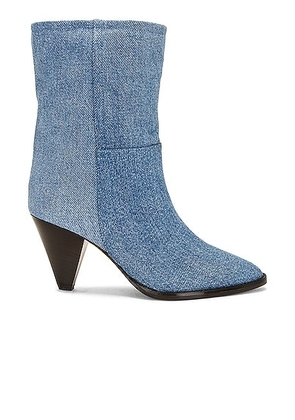 Isabel Marant Rouxa Denim Slouchy Boot in Light Blue - Blue. Size 36 (also in ).
