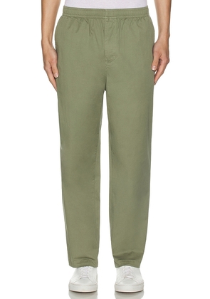 Bound William Staple Cotton Trouser in Olive. Size M, S, XL/1X.