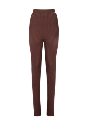 Andreādamo Ribbed Knit Slim Trousers