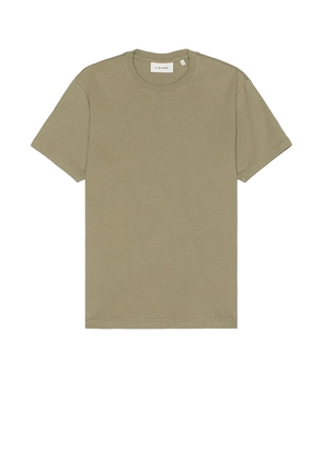 FRAME Duo Fold Tee in Sage. Size S, XL/1X.