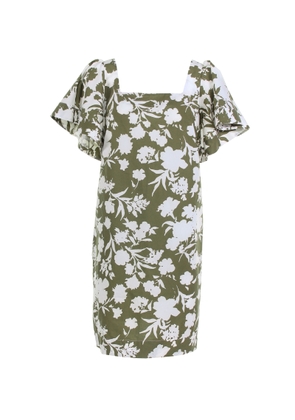 Barba Napoli Dress With Butterfly Sleeve