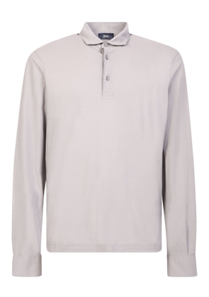 Herno Grey Jersey Polo Shirt