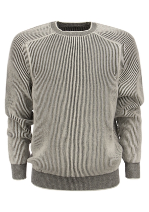 Sease Dinghy - Ribbed Cashmere Reversible Crew Neck Sweater
