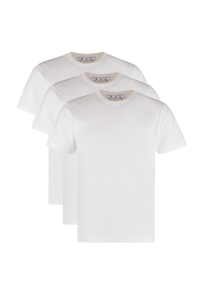 Off-White Set Of Three Cotton T-Shirts
