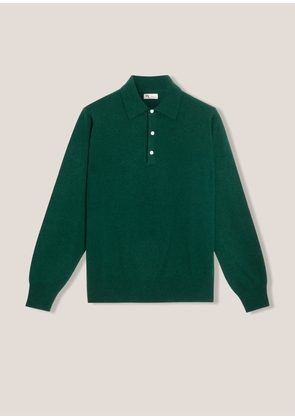 Doppiaa Aaric Green Wool Polo Shirt
