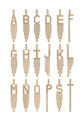 retrofete Alphabet Earrings in Metallic Gold. Size P.