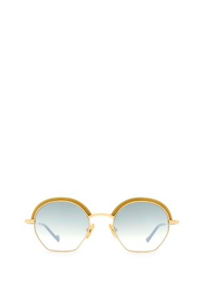 Eyepetizer Lumiere Sun Green And Gold Sunglasses