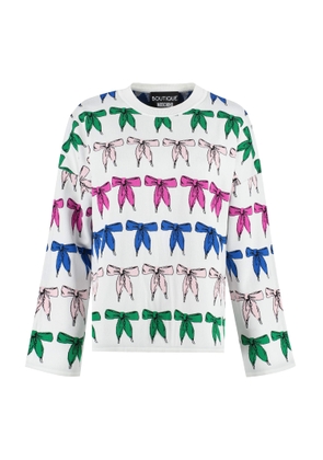 Boutique Moschino Jacquard Crew-Neck Sweater