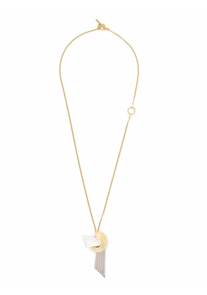 Leda Madera Meryl Brass Necklace With Pendant Detail