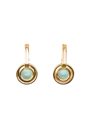 Sophia Gold Plated Brass Earrings With Stone Leda Madera Woman