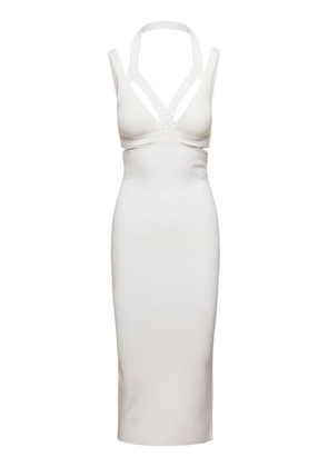Dion Lee Interlink Midi White Dress With Cut-Out Detail In Viscose Blend Woman