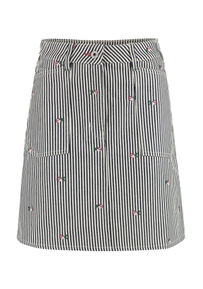 Kenzo Striped Denim Mini Skirt