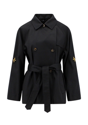 Fay Tie-Waist Double-Breasted Short Trench