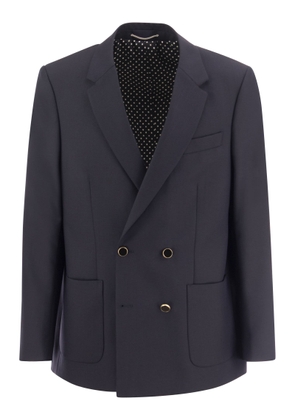 Pt Torino Double-Breasted Jacket In Wool Blend