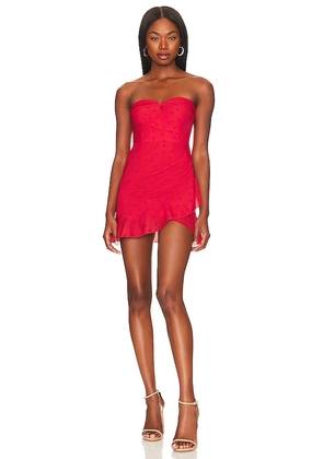 MORE TO COME Marcine Strapless Dress in Red. Size L, XL, XS.