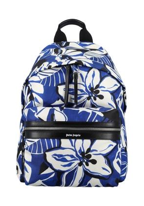 Palm Angels Hibiscus Printed Zipped Backpack