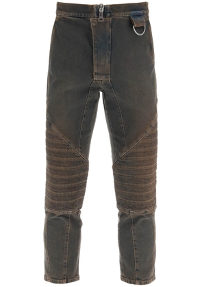 Balmain Stretch Jeans With Quilted And Padded Inserts