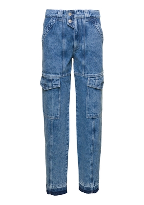 Marant Étoile Blue Denim Cargo Pants With Pockets In Cotton Woman