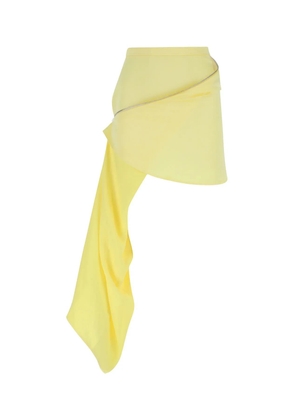 J.w. Anderson Pastel Yellow Satin Mini Skirt