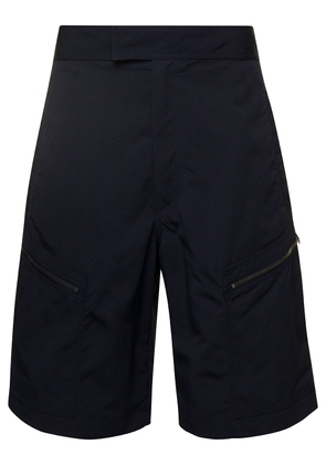 Bottega Veneta Black Bermuda Shorts With Zip Pockets Black In Polyamide Man