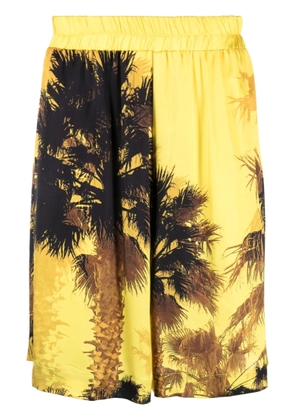 Laneus Palm-Tree Print Shorts