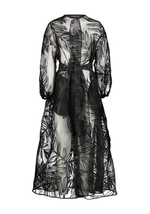 Rochas Opera Coat In Embroidered Organza