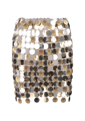 Paco Rabanne Gold And Silver Sparkling Short Skirt