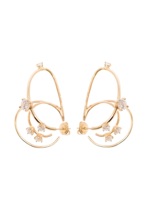 Panconesi Constellation Gold-Colored Multi Hoops Earrings In Sterling Silver Woman