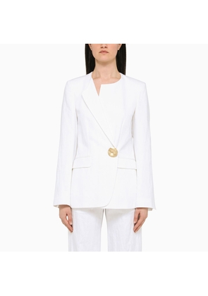 Dries Van Noten White Double-Breasted Jacket
