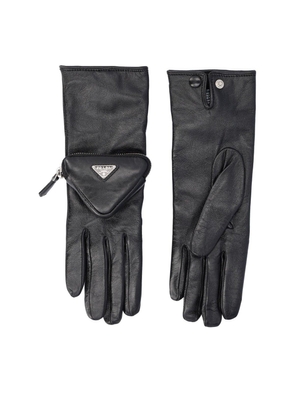 Prada Logo Pouch-Detail Gloves