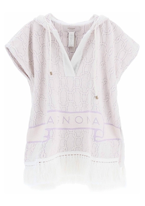Agnona Terry Poncho With Chain Motif