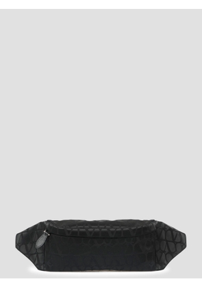 Valentino Garavani Black Iconographe Nylon Belt Bag
